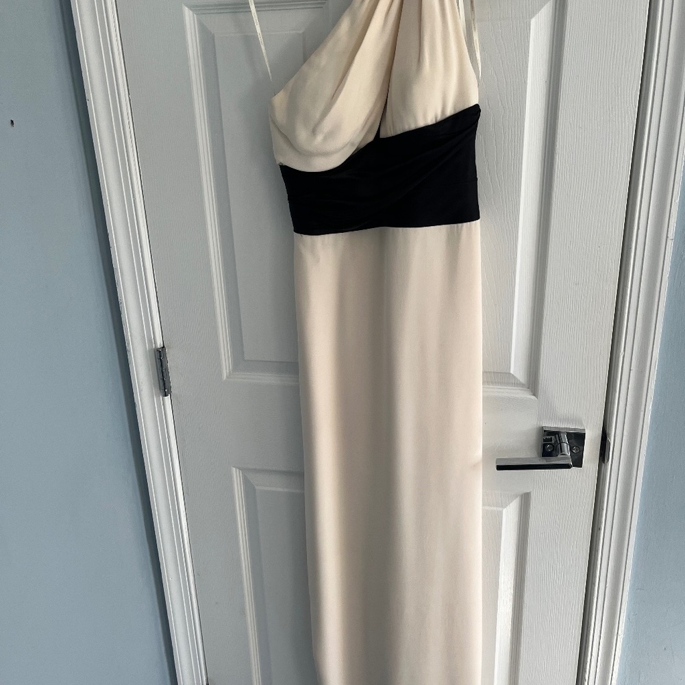Marchesa one shoulder gown